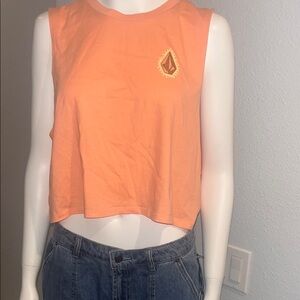 Volcom Women's Orange Sleeveless Top just in time for summer. Size large.